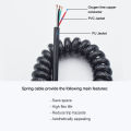 Spring Spiral Power Cable 2 3 4 5 6 7 8 9 10 12 18 Core 0.1/0.2/0.3/0.5/0.75mm2 Connector Extend Tensile Retractile Coil PU Wire. 