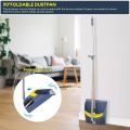 Broom with Dustpan Set for Home | Long Handle Dust Pan and Broom Combo for Indoor Outdoor Heavy Duty Broom Dustpan Set. 