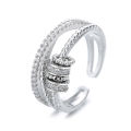 Anti Anxiety Rotatable Ring With Beads For Women Men Anxiety Worry Finger Ring with Card Stress Relief Adjustable Spinner Ring. 