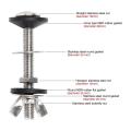 4 Pack Toilet Tank to Bowl Bolt Kits Cistern Bolts Kit,Stainless Steel Toilet Pan Fixing Fitting with Double Gaskets. 