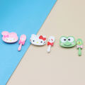 Doll house kitchen accessories mini small plate spoon cute cartoon tableware model. 