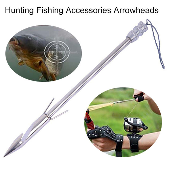 Stainless Steel Fishing Dart Outdoor Arrowhead Fish Sling Bow Arrow 