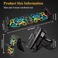 Push Up Board, Foldable 14 in 1 Push Up Bar, Portable Multi-Function Push Up Stands for Floor, Professional Push Up Strength Training Equipment for Home Exercise For Waist Abdomen, Fitness Workout, Gym, Workout for Men & Women. 