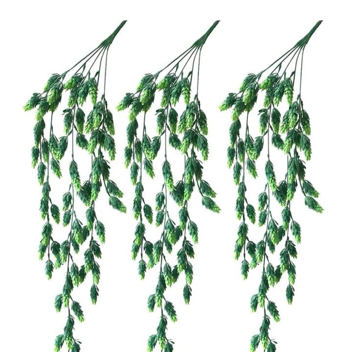 3Pcs   Flower Hops Vine Garland Plant  Hang Vine Greenery For Indoor Outdoor Front Porch Flower Decor