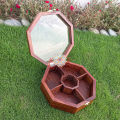 Spice Container Masala Box Rack 10 x 10 Solid Wooden square Masala Box(spice rack) - Drawer Organizer for Kitchen. 