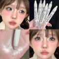 Glitter Highlighter Pen Waterproof Pearlescent Matte White Sliver Diamond Brighten Lying Silkworm Eyeshadow Stick Facial Makeup. 