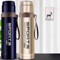 Double-layer stainless steel sports bottle 750 ML vacuum flask, outdoor portable cup with rope, bottle - Multicolors. 