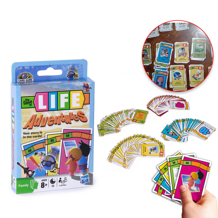 The Game Of Life Adventures Cards Games For Kids Ages 8 & Up, 3-4 Players Strategy Game