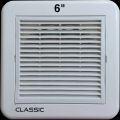 Classic Vent Ventilation Grille Cover 6 inch Wall Ceiling Mounted Vent Built-in Fly Screen Mesh for Bathroom Office Home. 