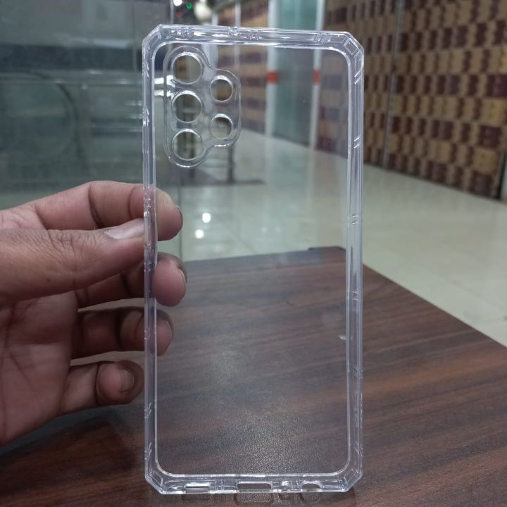 Back cover Samsung galaxy A32 Transparent with Camera protection soft jelly material