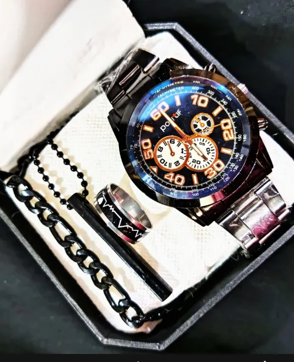Pack%20Of%204%20Top%20Fashion%20Men's%20Business%20Watch%20Deal%20-Elegant%20Mens%20Casual%20Watch%20+Chain%20Braclete%20+Heart%20Beat%20Ring+3D%20Bar%20Stick%20Locket-High%20Quality%20Business%20Watch%20In%20Random%20dial%20Design%20-%20Image%203