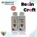 Imported CRYSTAL CLEAR Epoxy Resin Crystal Clear Ratio 2:1 180 Grams. 