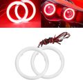 Universal Angel Eye Ring 90mm Red Color With Cotton Plastic Cover LED For Car Headlight 2 Pcs Set. 
