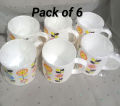 Pack of 6 Classic Cup - Plastic Cups - Gift Cups - Stylish Cup - Tea Cup - Coffee Cup - Tea and Coffee Mug - BPA Free Plastic. 