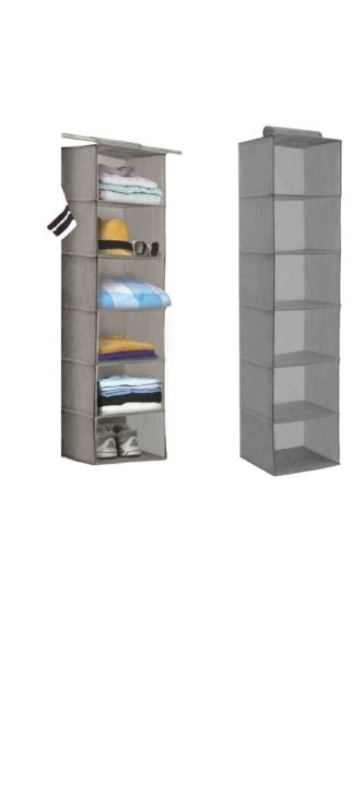 Hanging wardboard organiser 5 shelves