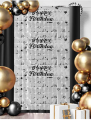 Sequin Happy Birthday Printing Foil Curtain Backdrops Birthday Party Decorations Sequin Wall Backdrop Wedding Party Backdrop. 
