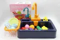 Kids Kitchen Toys Plastic Simulation Electric Dishwasher Sink Pretend Play With Electric Water Wash Basin Toy. 