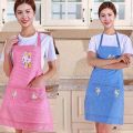 Cartoon Rabbit Household Bib With Pocket Adjustable Cleaning Aprons Oil-proof Cooking Apron. 
