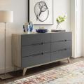 Elegant Wooden Sideboard and Chester Drawer Cabinet - Versatile Dresser with Two Shades. 