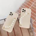 White Pearl Bracelet Chain Silicone Phone Case For iPhone 13 12 11 Pro Max Mini XS Max XR X 8 7 6 6S Plus Back Cover Fundas. 