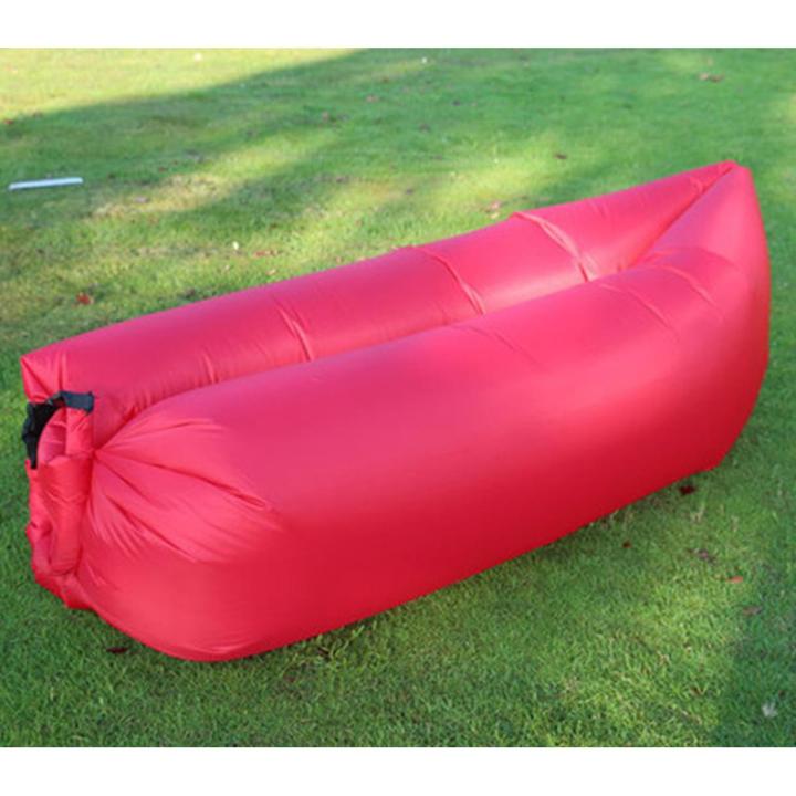 Portable Inflatable Sofa Bed Outdoor Lazy Sofa Pocket Air Single Sleeping Bag Noon Break Bed Leisure Beach Bed