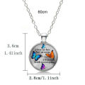 Unisex Necklace My Mind Still Talks To You Time Glass Pendant Jewelry Chain Gift. 