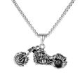 【PeacemPeace】 Vintage Stainless Steel Box Chain Necklace Cool Motorcycle Pendant Men's Long Sweater Chain Couple Accessories. 