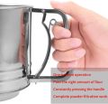 Flour Sifter, Stainless Steel Flour Sieve Flour Dredger with Single Handle Large Capacity Baking Sieve Cup Kitchen Craft for Icing Sugar Sifter Tapioca Flour Coconut Flour Cake Flour. 