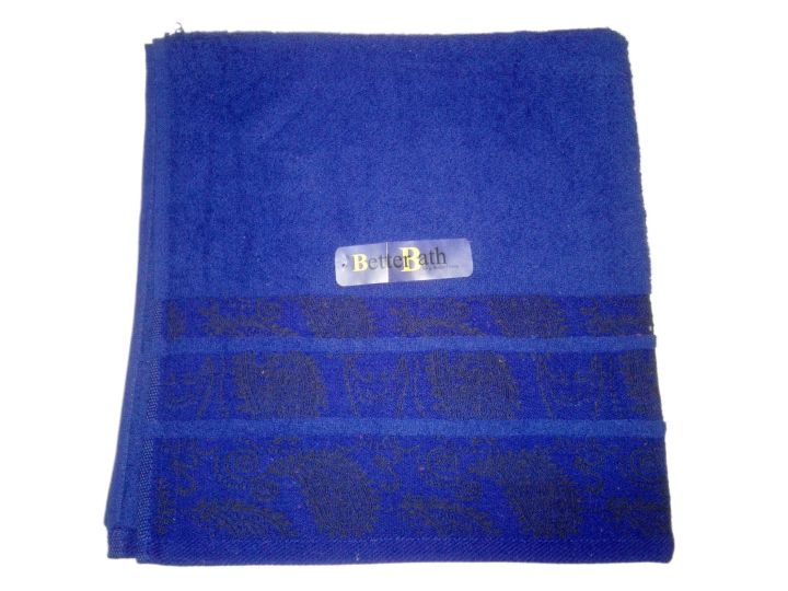 1-PC Luxury Bath Towel Premium Natural Bamboo & Cotton Composition - Ultra Absorbent & ECO-Friendly - Blue