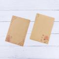 Brown Stationery Letterform Drawing Pad Letter Pad Sketch Pad Writing Paper Flower Design Vintage Letter Paper. 