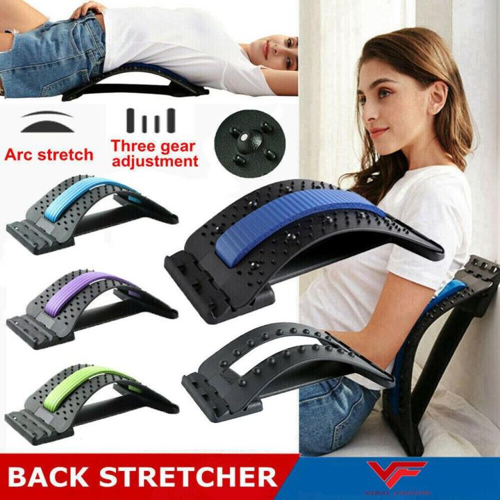 Magic Back Stretcher Lower Lumbar Massage Support Spine Pain Relief