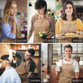 Men Women Thick Canvas Denim Bib Apron Kitchen Cooking Workshop Heavy Work Apron. 