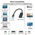 Mini DisplayPort To HDMI-Compatible Cable 4K Gold-Plated Cord Splitter For MacBook Pro Air Mac Microsoft Surface Basis Converter Black Support 1080P. 