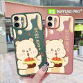 JIUMOO Case For Samsung S20 Ultra Case Fashion Cartoon Cream Bear Thin Shockproof Square Edge Silicone Casing Full Cover Camera Protect Cases Softcase. 