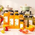 1pcs Empty 60-500ML Clear Plastic Juice Bottles w/ Caps W/ Funnel Reusable Water Bottle Containers for DIY Juicing Milk Beverage. 