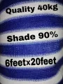 Blue White HDPE 90% Shade Net UV Resistant – Heavy Duty Green Net for Lawn, Garden, Pool, Playground & Outdoor Shade | Double Stitched with Hooks Every 3 Feet. 