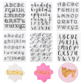 6 Pcs Alphabet Letter Alphabet Letter Fondant Stamps for Biscuit Cake Cookie Fondant Embossing. 