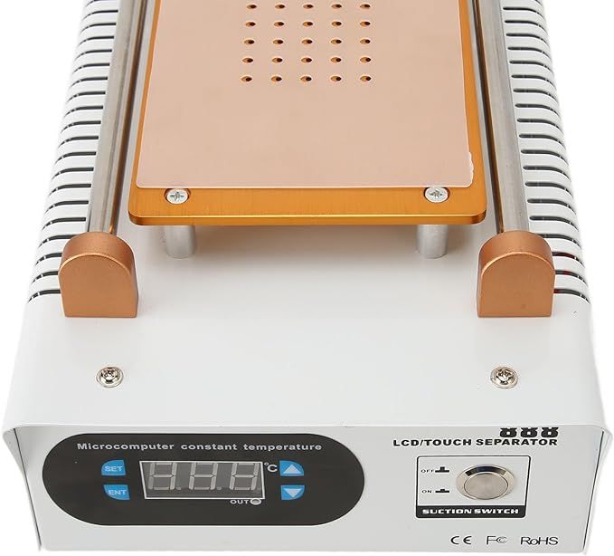 LCD Screen Separator Built-in Pump Vacuum Air Machine Heat Mobile Auto Body Repair Heating Phone Repair Glass Removal Ultimate For Professionals Technicians Tablets Electronic Devices Efficient and Reliable Repairing Tool Note: Sent in random colors