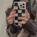 Korean Aesthetic 3D Love Heart Lattice Phone Case For iPhone 13 12 11 Pro XS Max X XR 7 8 Plus SE Cute Soft Silicone Back Cover. 