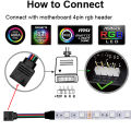 PC RGB LED Strip Light DC 12V 4 Pin RGB LED headers Motherboard SYNC. 