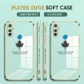 (Free Lanyard) Luxury 6D Plating Case for Realme C3 Back Cover Maple Leaf Side Pattern Soft Silicone Square Phone Cases. 