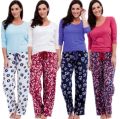 Pack of 3 Ladies Printed pajama and simple tshirt (Ayesha Gul collection). 