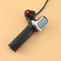 48V Electric Bicycle Scooter Speed Throttle Grip LCD Display with Switch EBike Twist Throttle Accelerator Handlebar Grip. 