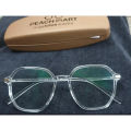 Transparent Glasses for Women - Clear Lens Glasses Frame for Men - White Transparent Glasses for Kid - Curve Glasses for Computer. 