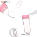 Baby Silicone Feeding Bottle Spoon Baby Food Feeder with Standing Base for Infant Dispensing and Feeding, 90ml. 