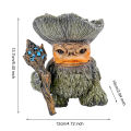 Unique Design Sculpture Mini Mushroom Elf Statue with Cane Fairy Tale Figurine Resin Desktop Decoration for Home Party Decor Buyers' Choice Decorative Resin Statue. 