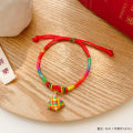 Dragon Boat Festival colorful rope decoration hand-woven bracelet baby finished five-color thread bracelet children's pendant red rope. 