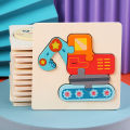 Puzzle children's woody intellectual development 3 three-year-old brains little boy and girl three-dimensional 1-2 toy early education. 
