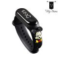 Cartoon Electronic LED Digital Watch Pink Heart, White Hello Kitty, Red Spider Man, Yellow Pikachu, Black Mikey, Royal Blue Captain, Light Green. 