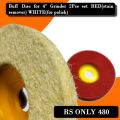 Buff Disc for (4"-5") Grinder 2Pcs set RED(stain remover) WHITE(for polish). 